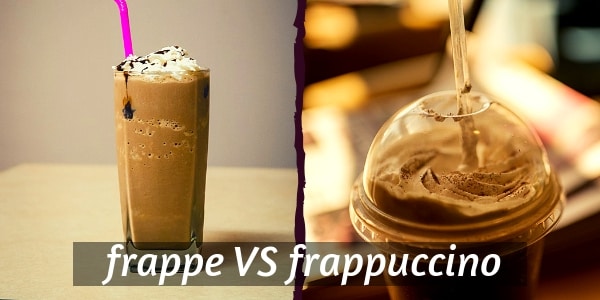 Difference between frappe and frappuccino