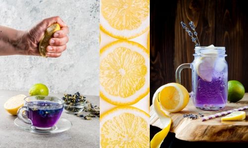 blue tea lemon