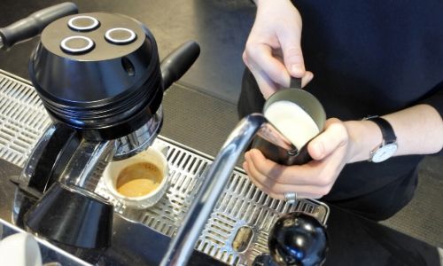 steamed milk foam